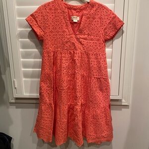 Anthropologie Coral Mini Dress